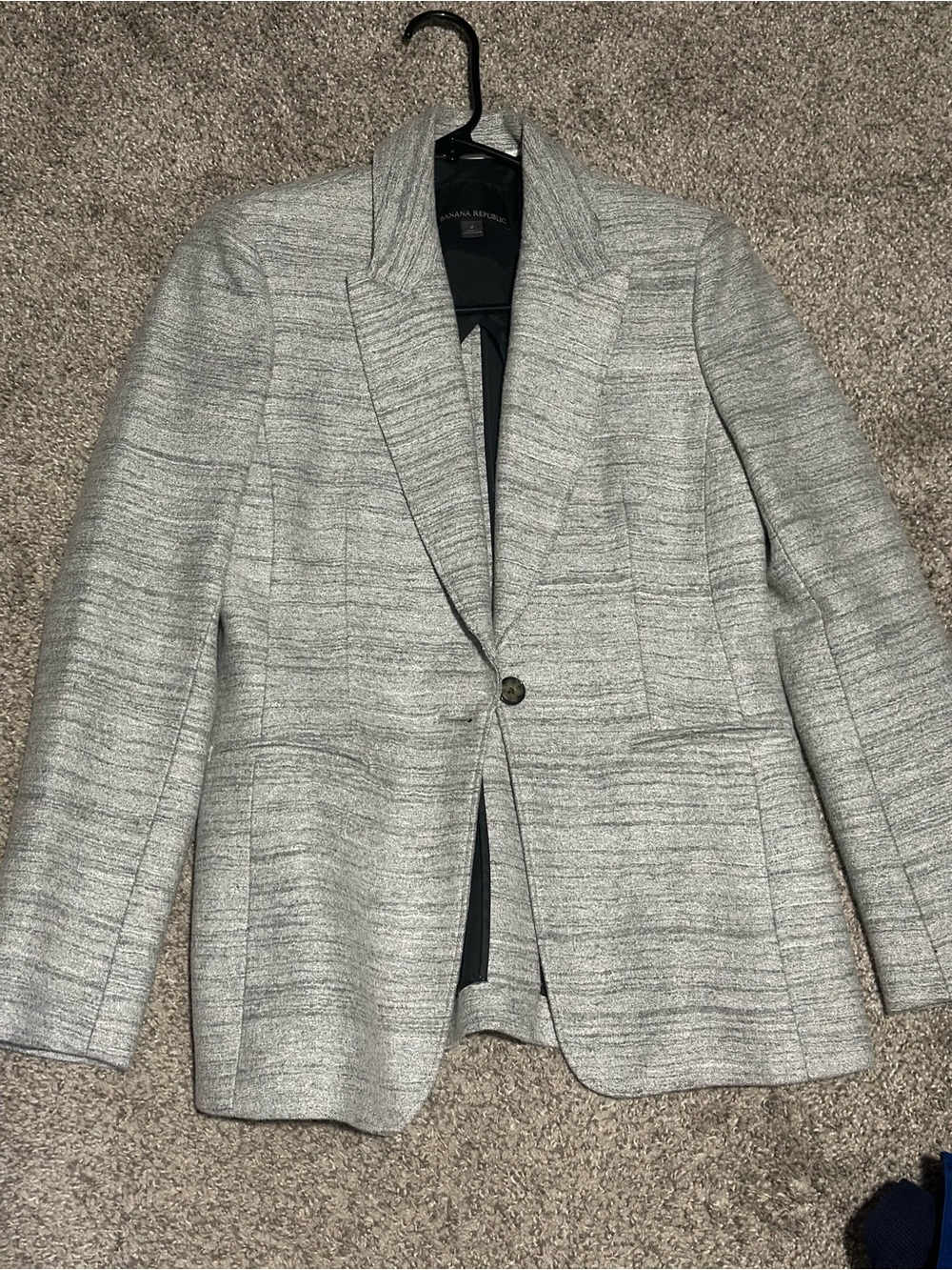 Banana Republic Light Gray Textured Blazer Jacket